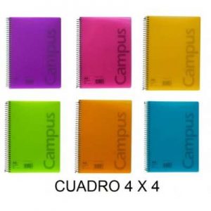 Cuadernos A4 tapa plástico